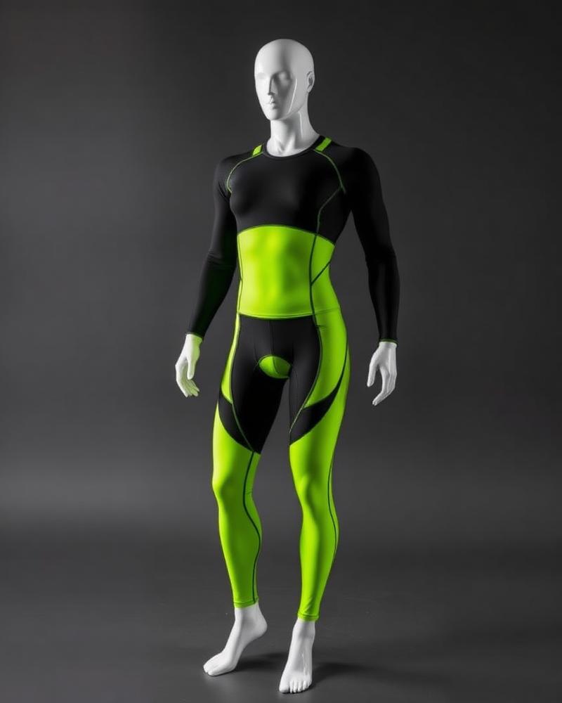 MMA Compression Suit — Lime — premium custom sportswear by Nawab Industry