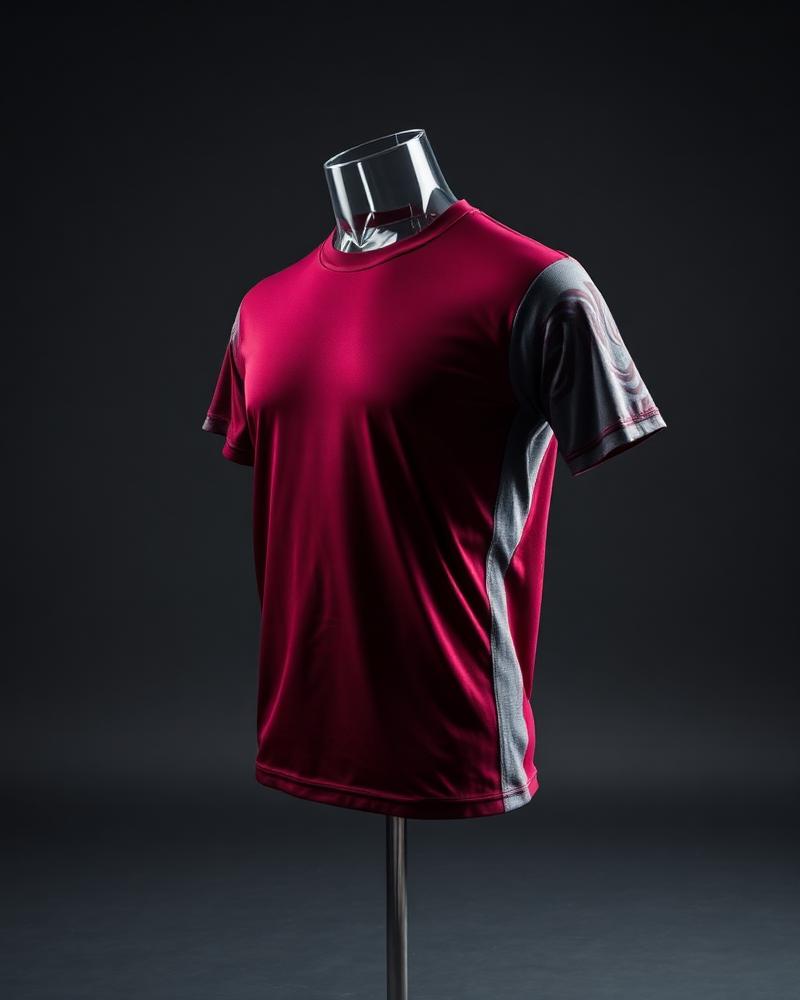 MMA Fight Shirt — Maroon — premium custom sportswear by Nawab Industry