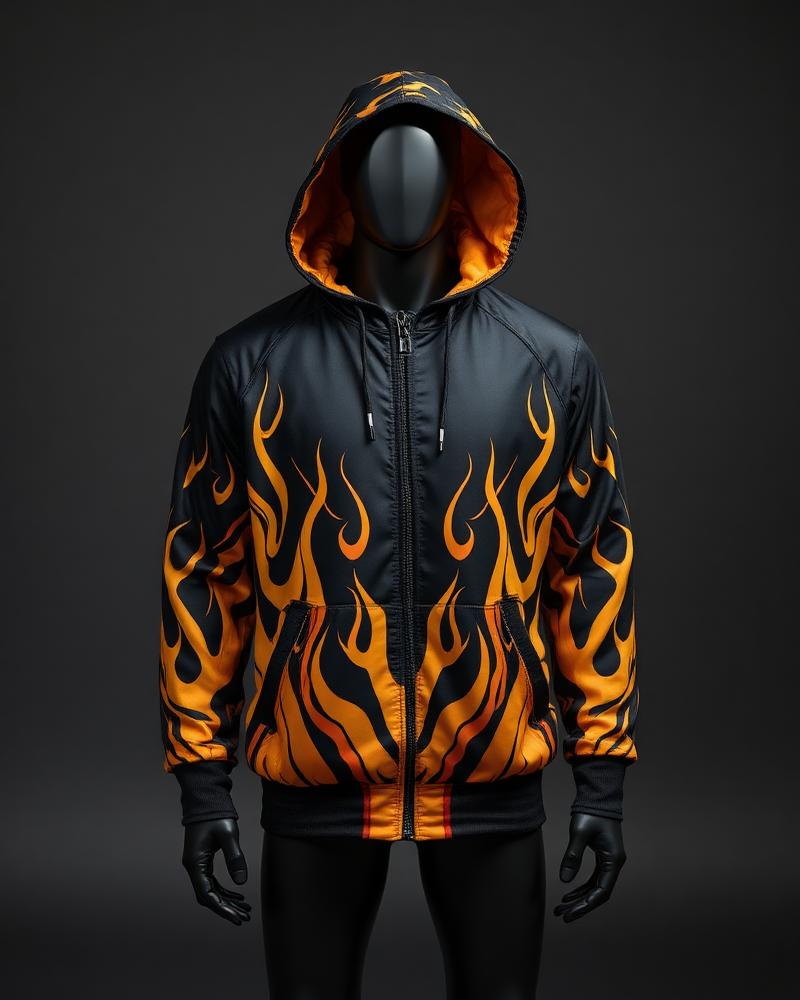 MMA Walkout Jacket — Gold Flame — premium custom sportswear by Nawab Industry