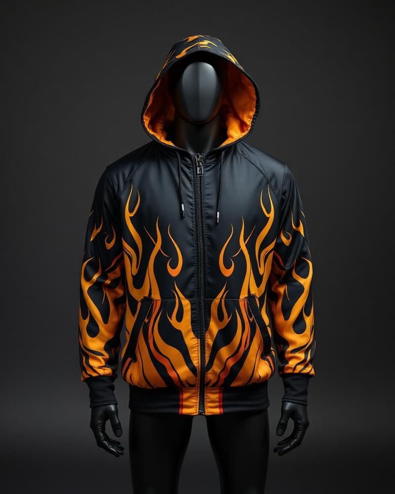 MMA Walkout Jacket — Gold Flame — premium custom sportswear by Nawab Industry