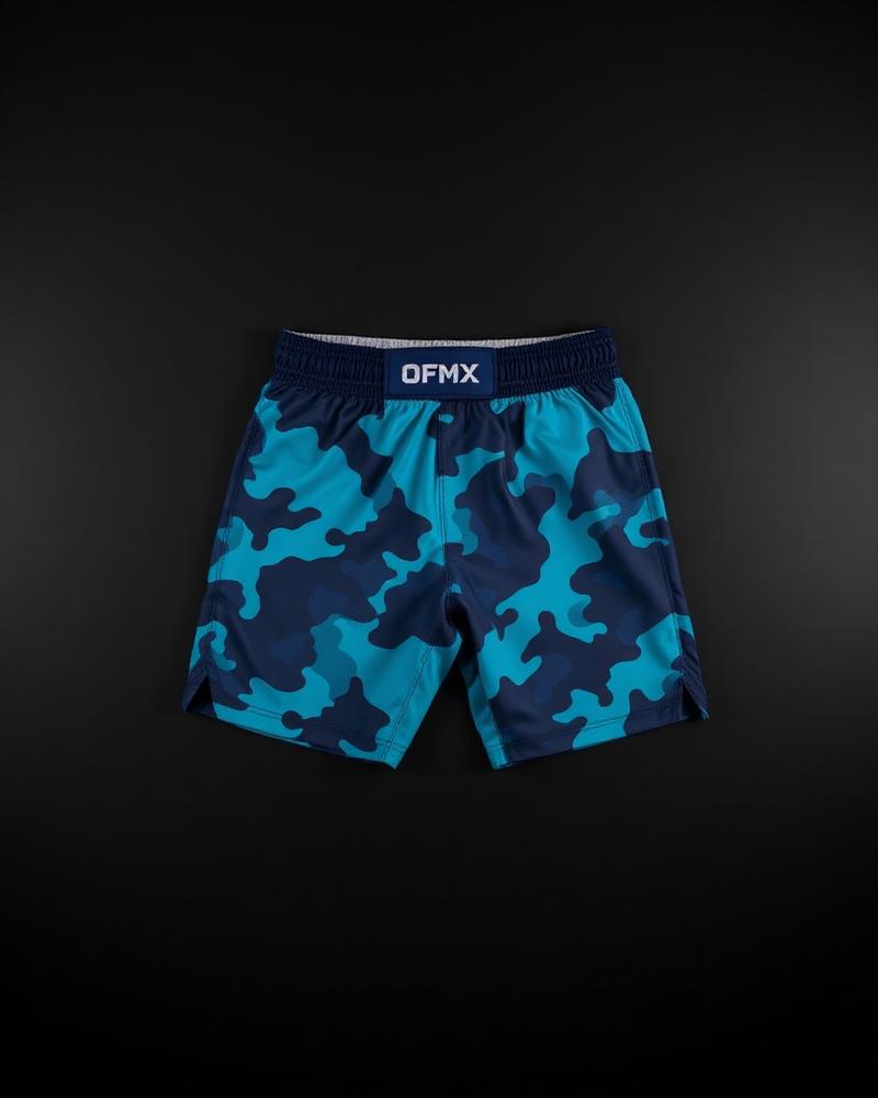 MMA Fight Shorts — Teal Camo — premium custom sportswear by Nawab Industry