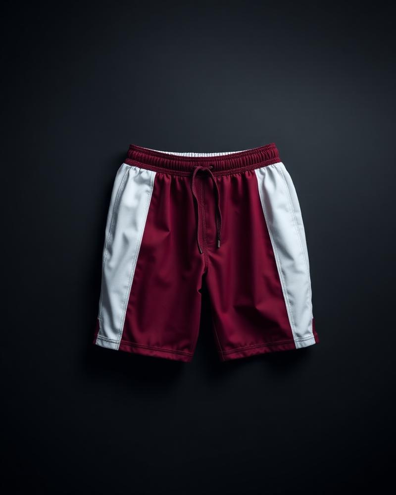 Rugby Shorts — Maroon — premium custom sportswear by Nawab Industry